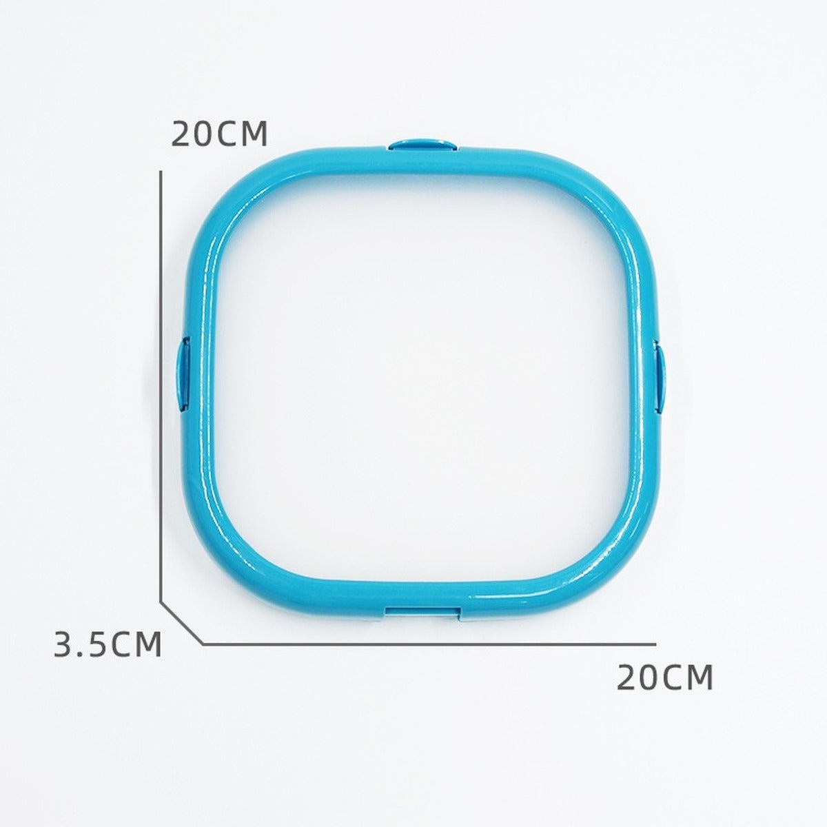 Blue food-grade silicone fresh storage box size view