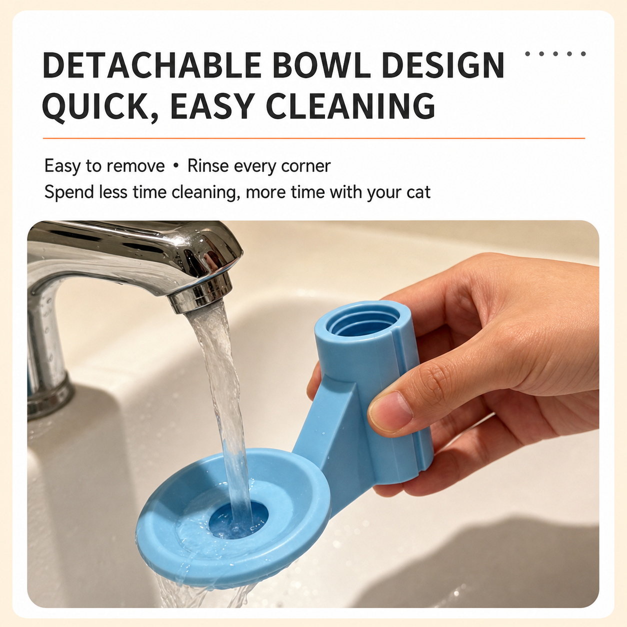 Gravity-Fed Cat Water Dispenser – Elevated Adjustable Bowl, No Electricity Required
