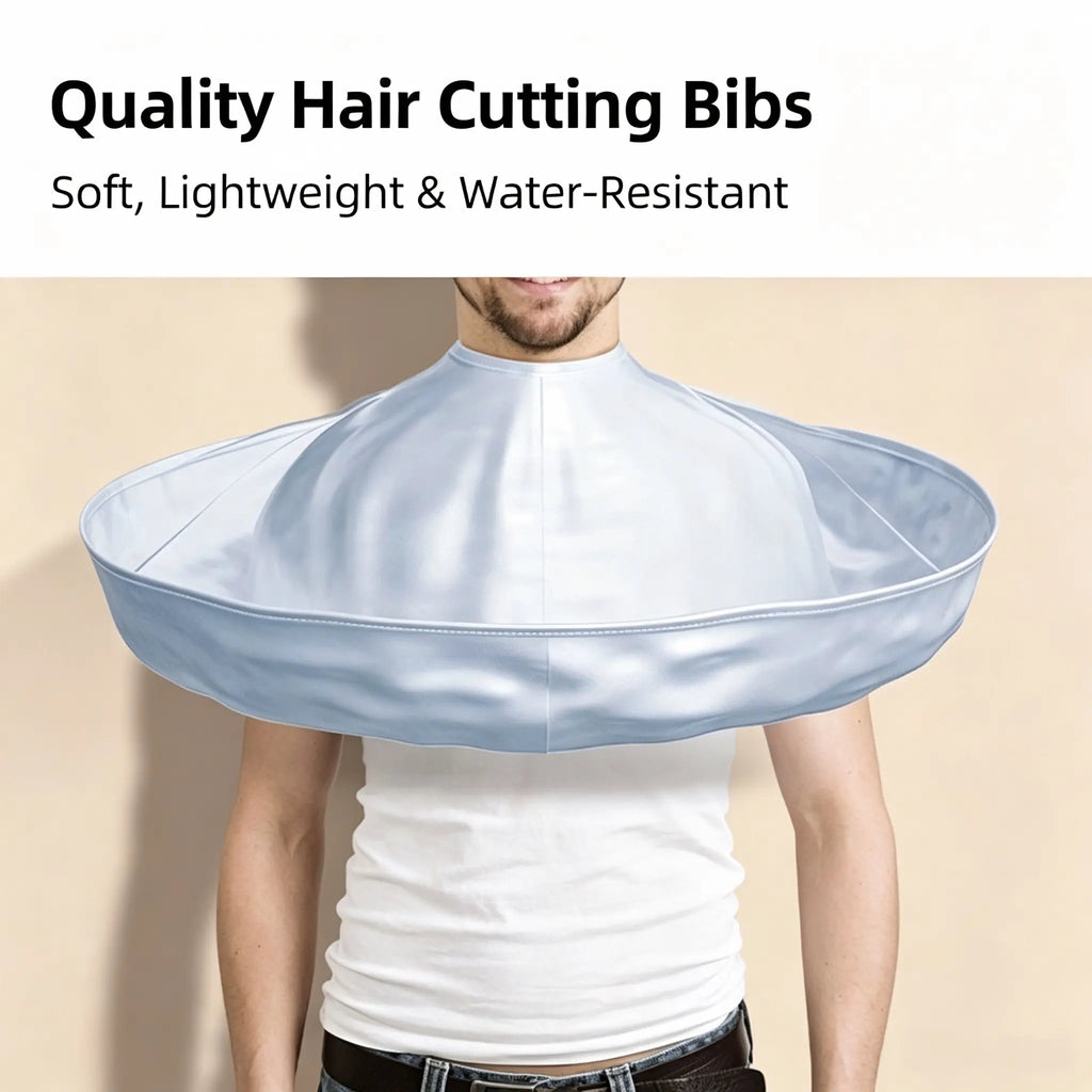 Portable Waterproof Hair Cutting Cape, Hair Catcher Bib, Reusable Barber Apron For Household & Salon Hair‑Cutting