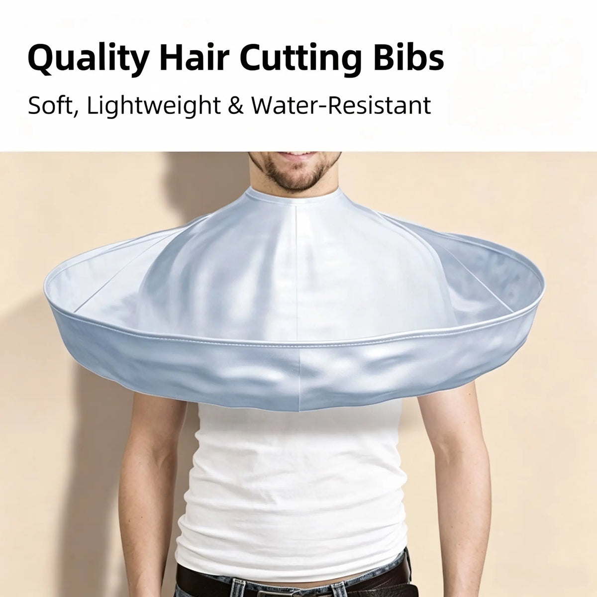 Portable Waterproof Hair Cutting Cape, Hair Catcher Bib, Reusable Barber Apron For Household & Salon Hair‑Cutting
