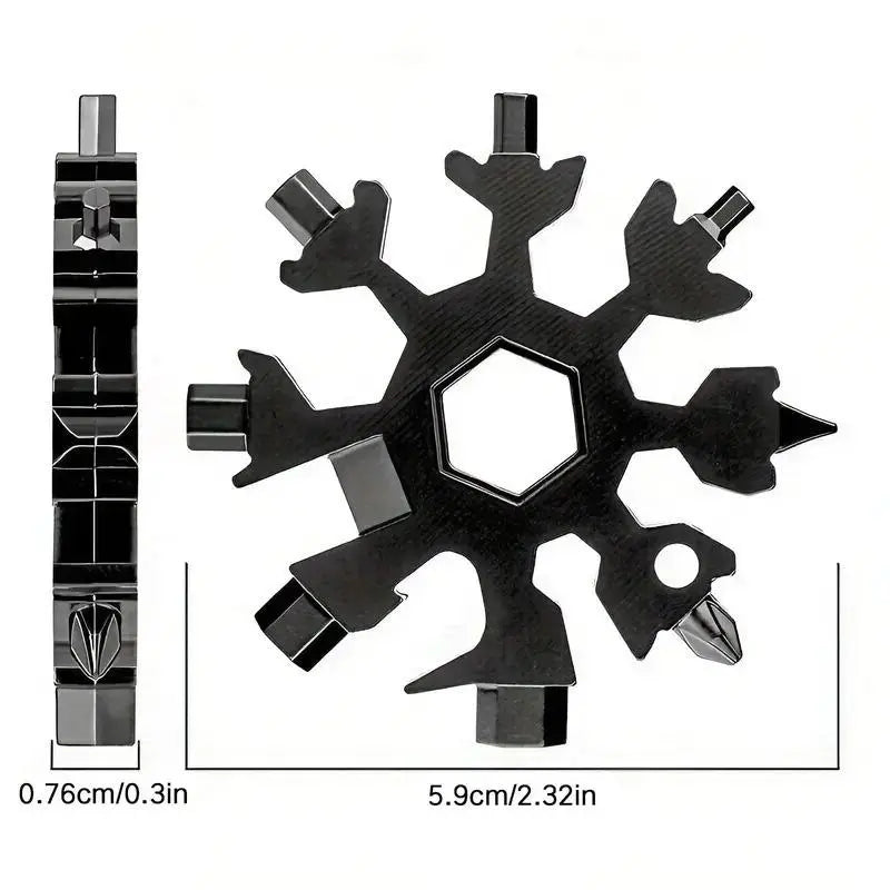 Viral 18-in-1 Snowflake Multi-tool  Stainless Steel Portable Wrench