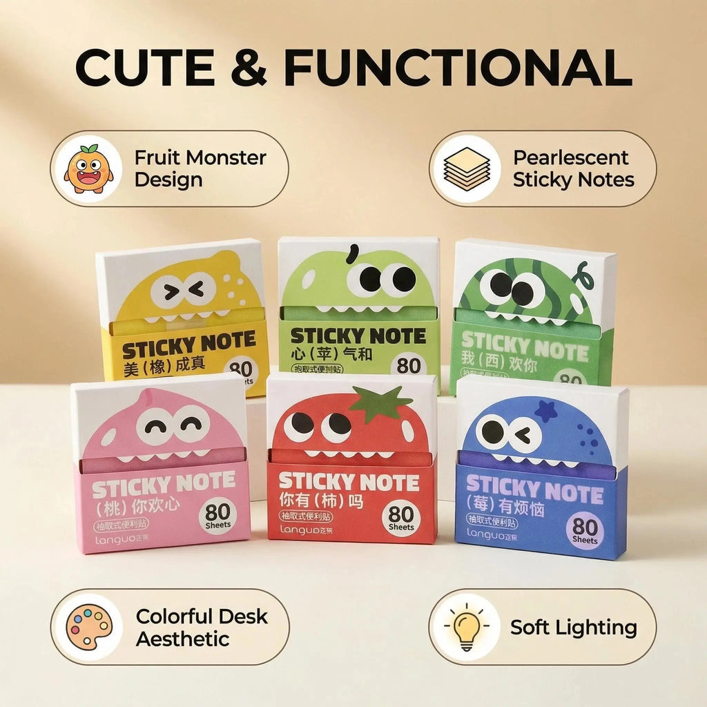 12 Boxes of Transparent Pull-Out Sticky Notes (960 Sheets Total) - Office Stationery, Work Accessories with Strong Adhesion, No Residue, 50 Reuses Per Sheet