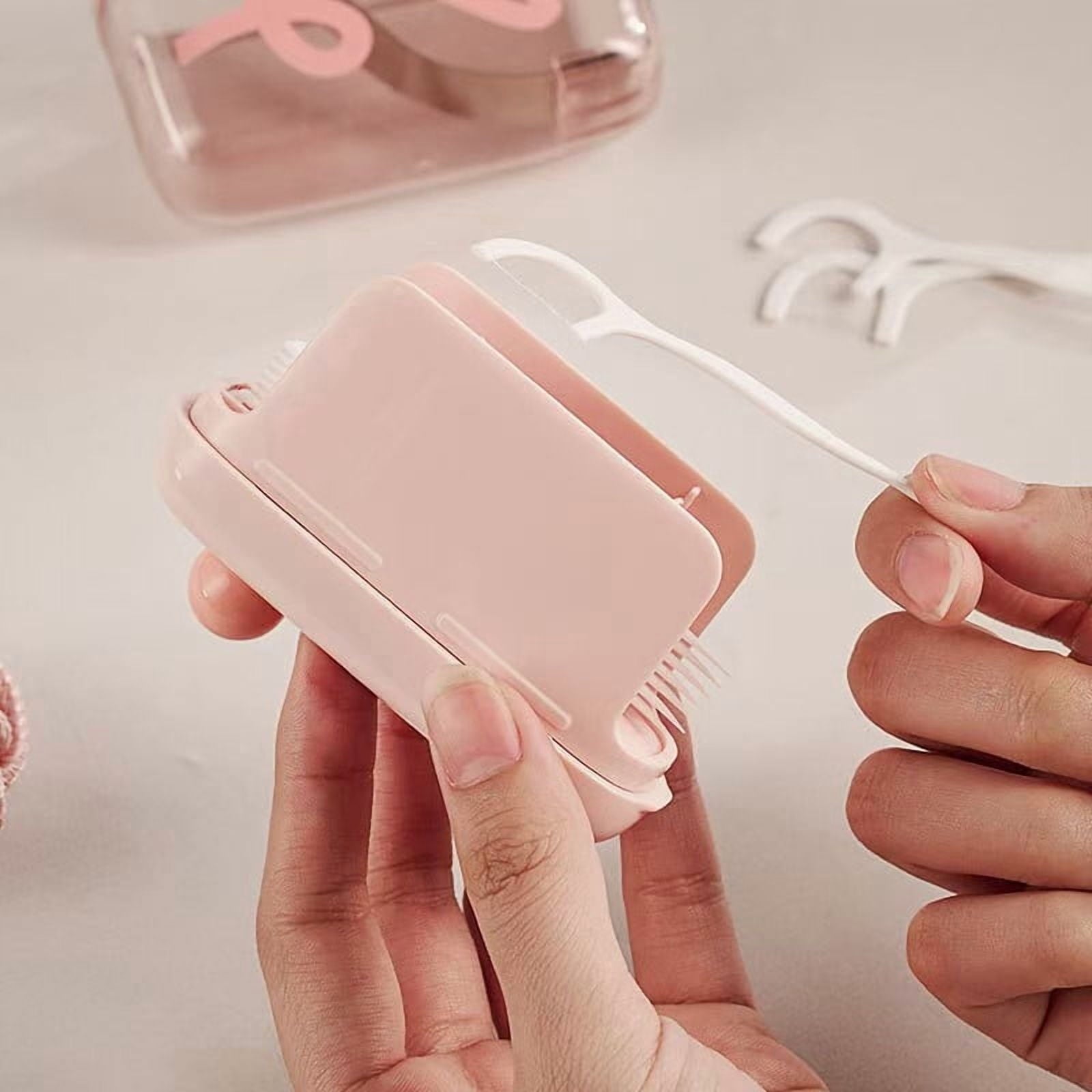 Portable Refillable Floss Pick Storage Case with Floss Picks, Travel-Friendly Oral Care Organizer for Home, Office & Daily Use