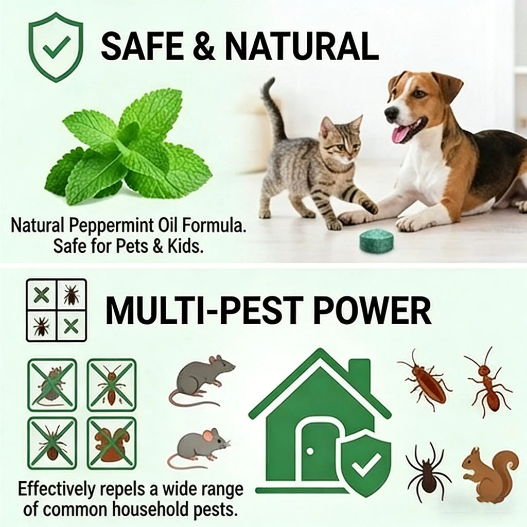 12-Pack Peppermint Oil Mouse Repellent | Natural Pest Deterrent for Rats & Ants