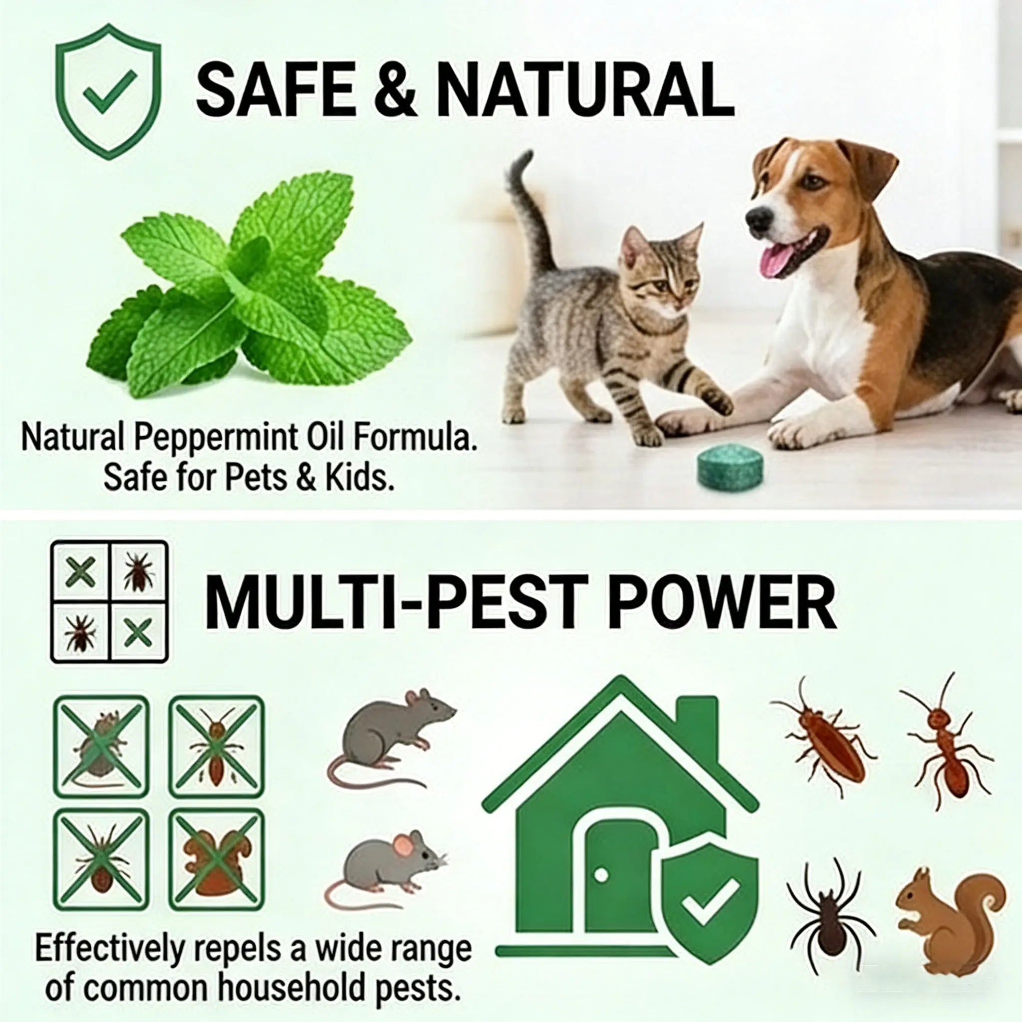 12-Pack Peppermint Oil Mouse Repellent | Natural Pest Deterrent for Rats & Ants