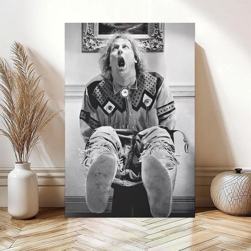 Funny Bathroom Decor, Bathroom Art Movie Poster Print, Dumb Movie Wall Art, Funny Wall Decor, Vintage Black & White Poster, Gift for Him