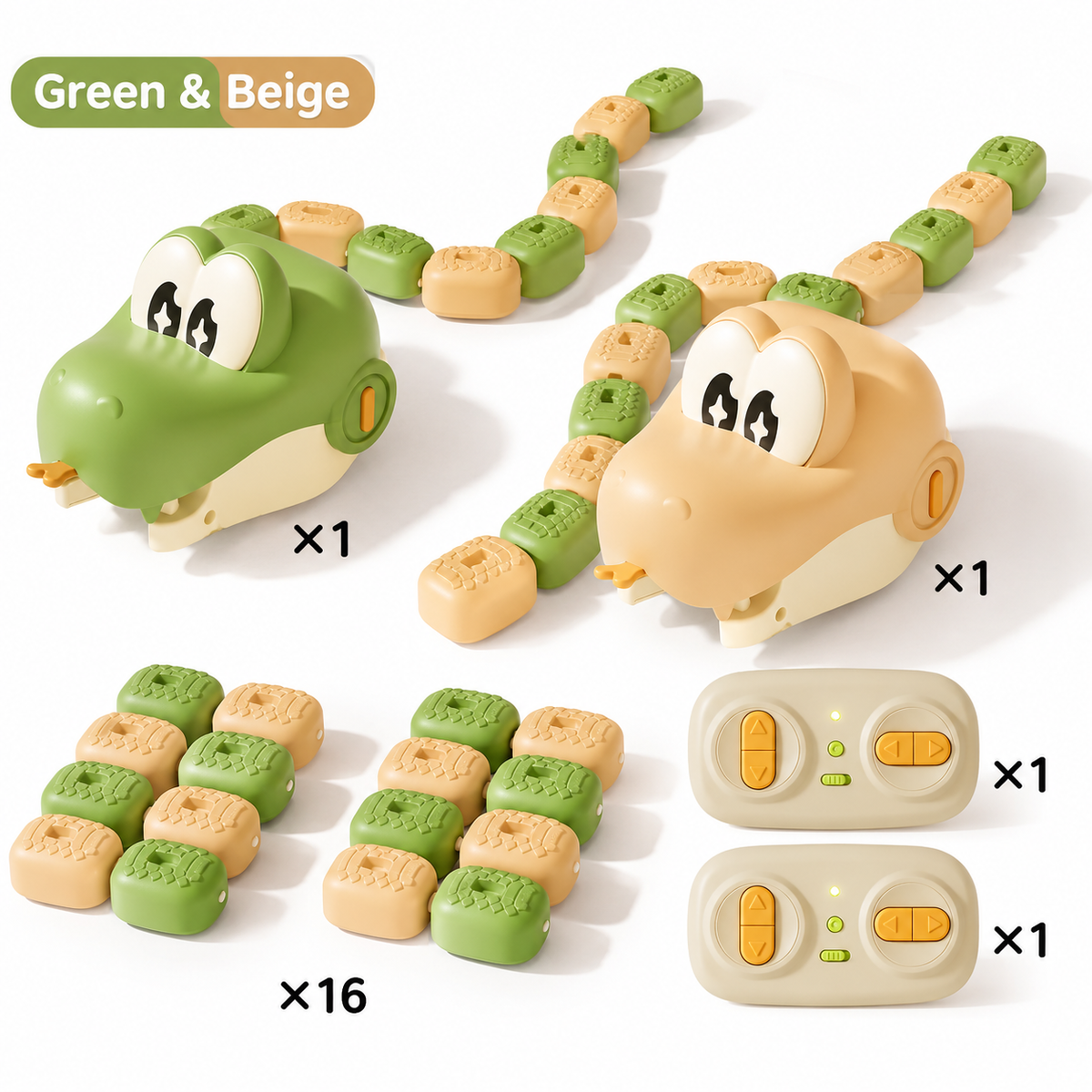 Remote Control Snake Game Toy, Cute Pixel-Style Slithering Floor Toy for Kids and Family Play