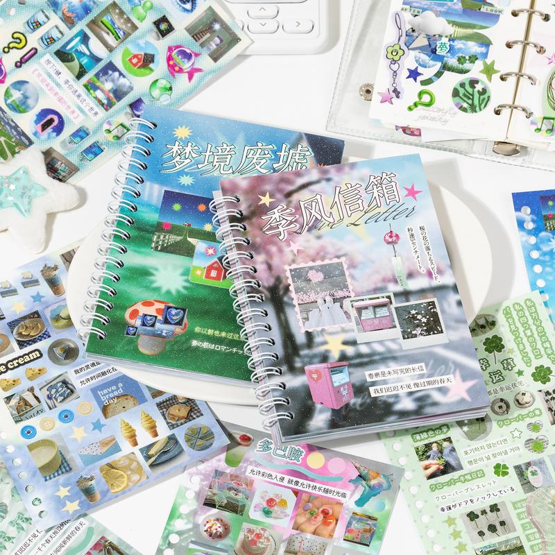 Dreamcore Sticker Book – Frutiger Aero–Inspired Die-Cut Stickers