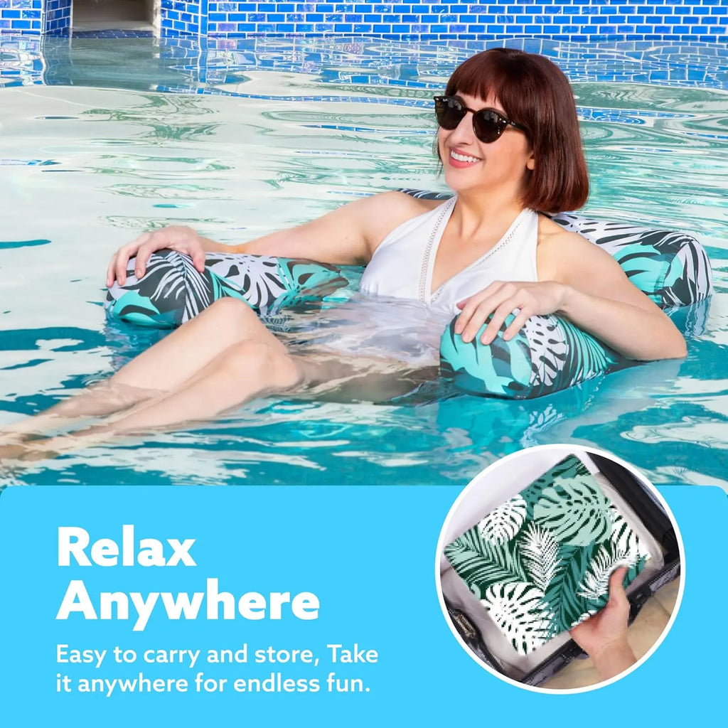 SLOOSH Inflatable Pool Float Lounge Chair (1/2 Pack) – Heavy Duty Blow up Noodle for Adults, Water Party & Lake Fun – Mother's Day Gift