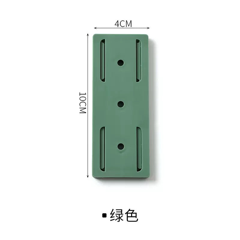 10 Counts Adhesive Punch-Free Socket Holder, Self Adhesive Desktop Socket Fixer, Power Strip Holder Wall Mount with Cable Organizer Clips, Suitable for WiFi Routers, Remote Controls