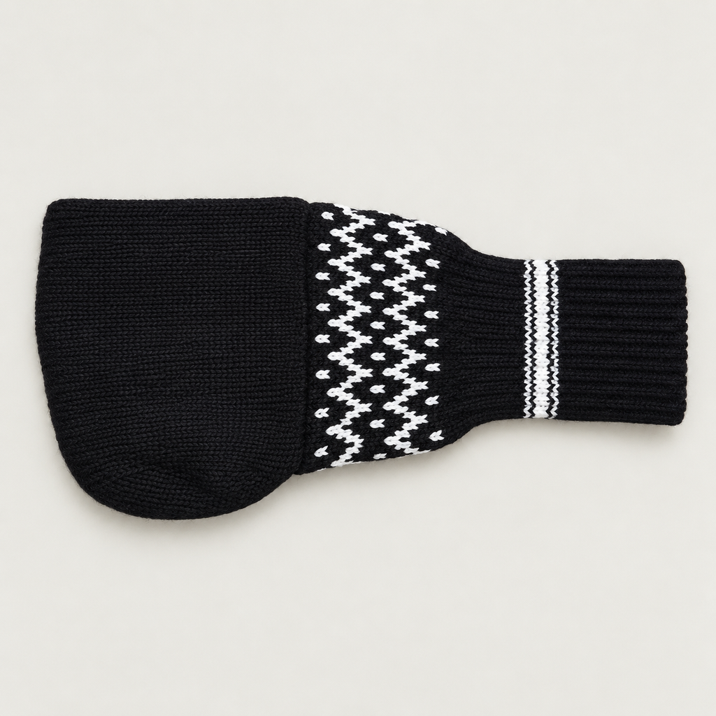Knitted Beer Glove – Striped Warm Bottle Holder Mitten