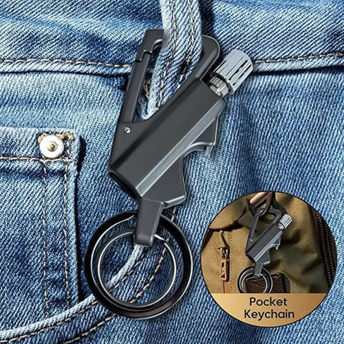 3-in-1-Multitool-Schlüsselanhänger mit Flaschenöffner und Metallzünder