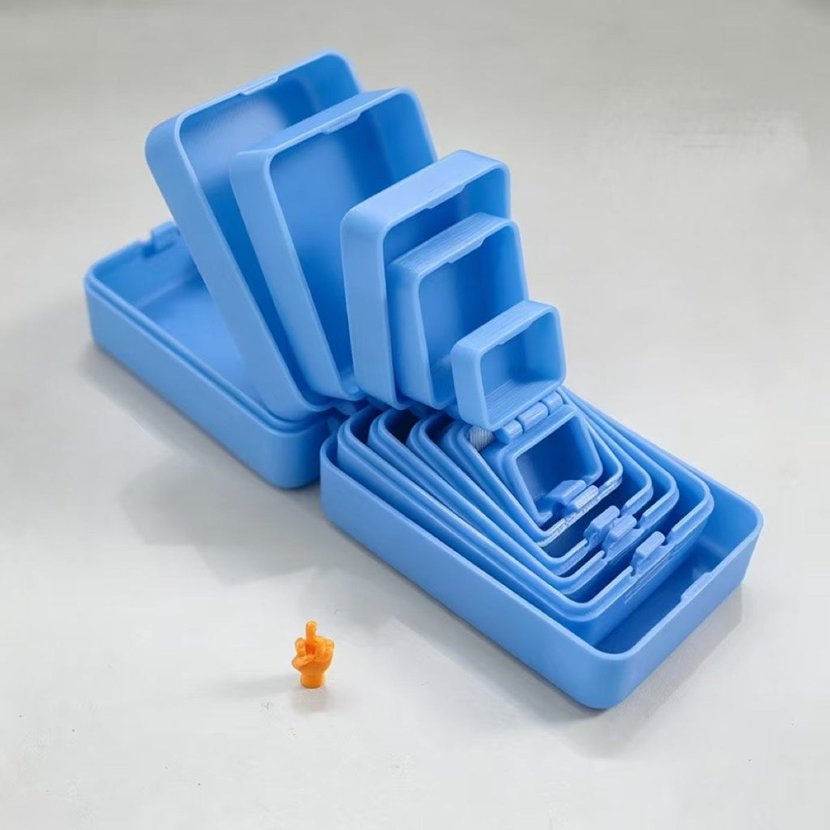 7-Layer 3D Printed Nesting Surprise Box with Hidden Middle Finger