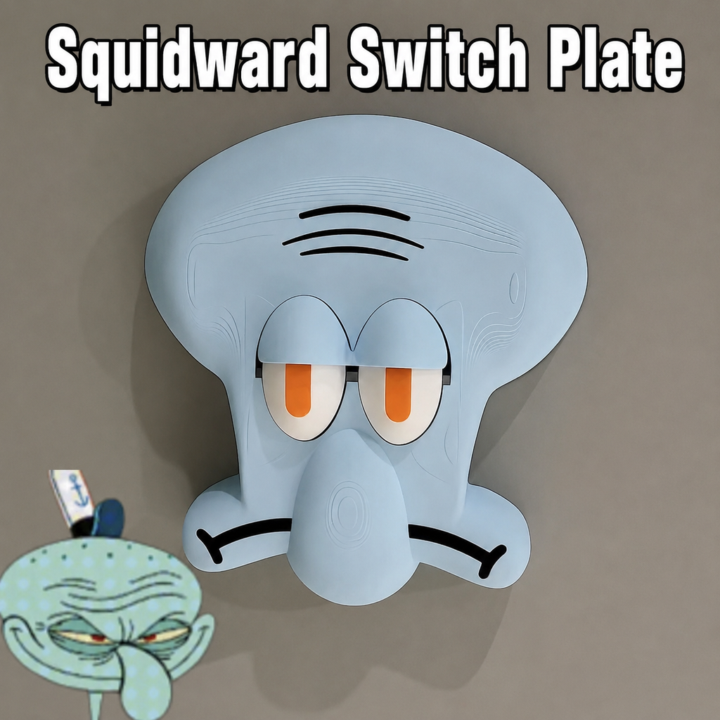 3D Printed Cartoon Octopus Light Switch Cover, Funny Eye Toggle Switch Controller, Creative Wall Switch Decoration for Bedroom, Kids Room, Bathroom, Office