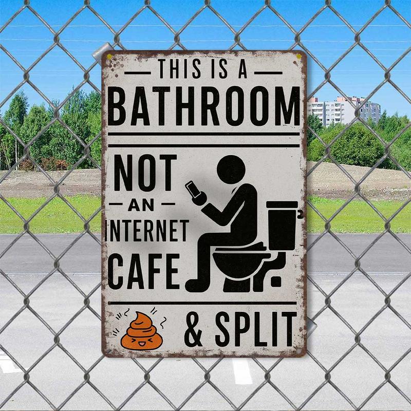 "Not An Internet Cafe" Vintage Tin Wall Art