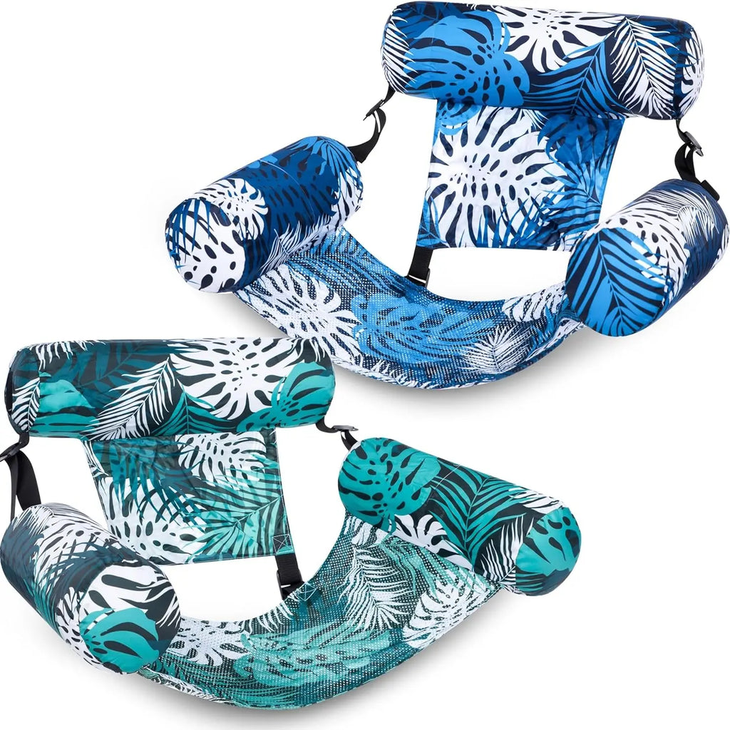 SLOOSH Inflatable Pool Float Lounge Chair (1/2 Pack) – Heavy Duty Blow up Noodle for Adults, Water Party & Lake Fun – Mother's Day Gift