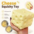 Big Cheese Squishy Toy, Soft Fluffy Cheese Sugar Cube Sensory Fidget Toy, Soft Shapeable Squeeze Ball For Stress Relief, Desk Toy, Party Gift, Holiday Gift, Birthday Gift For Adults