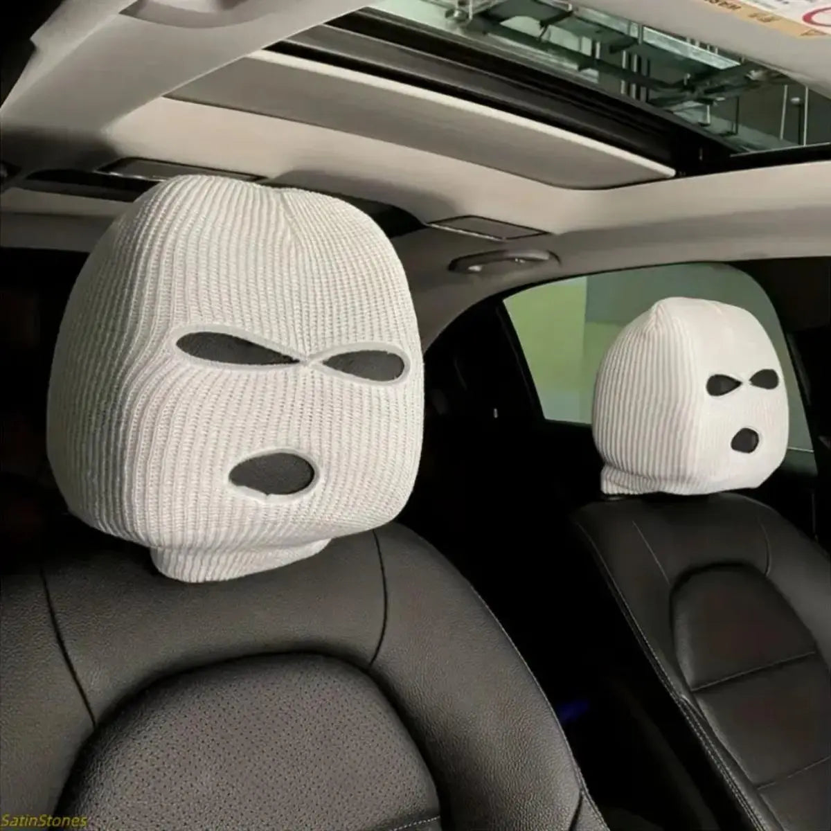 Gothic Devil's Eye Headrest Covers - Washable (Set of 2)