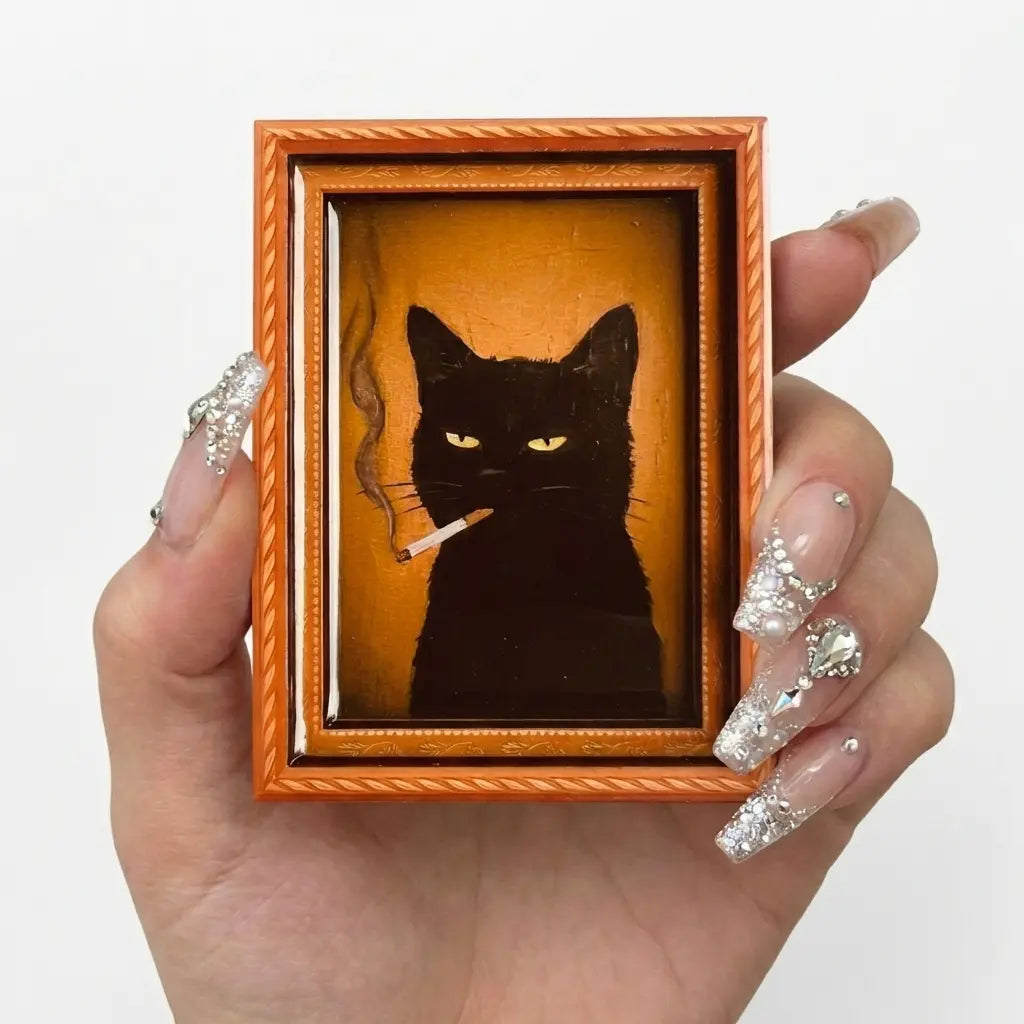 Funny Vintage Art Frame Fridge Magnets - Quirky Animal Portraits for Home & Office