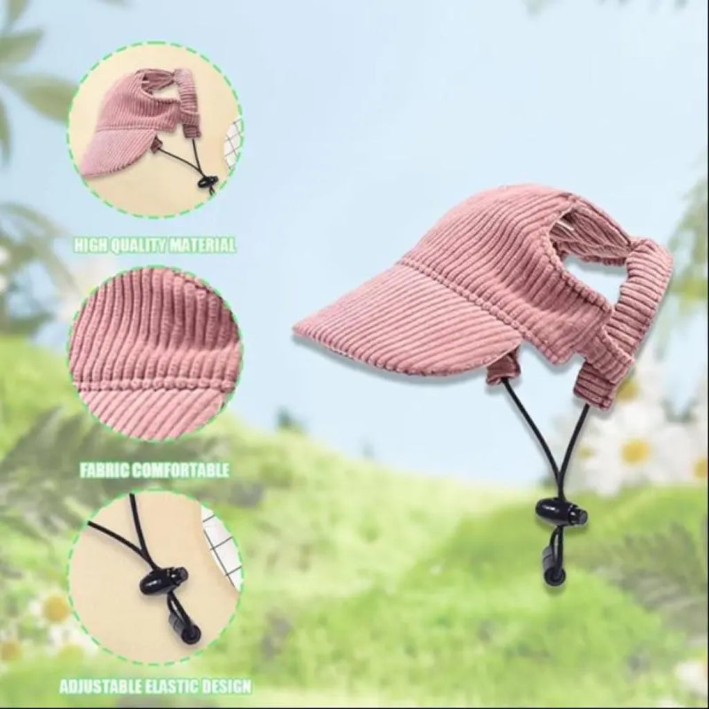Casquette de baseball respirante pour animal avec protection solaire