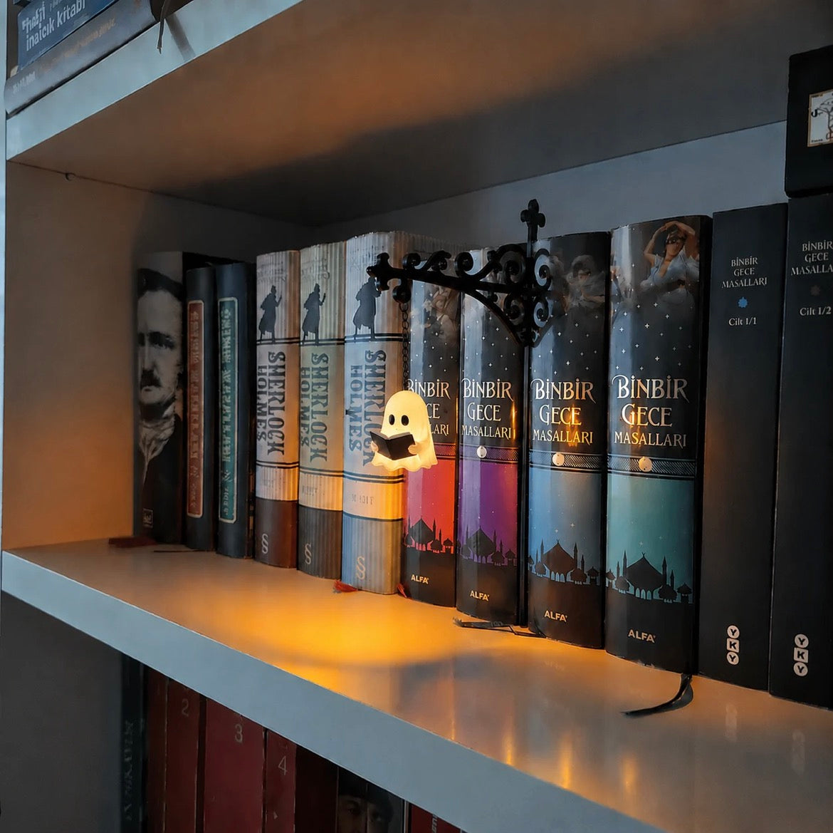 Library Lantern - Mini Bookshelf Lamp, 2026 New Library Lights for Bookcase, Warm and White Nightlight Book Shelf Light, Vintage Wooden Table Desk Luminaires Gift for Book Lovers Home Decor