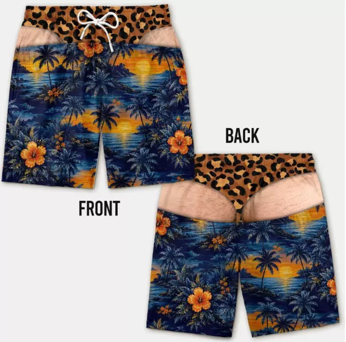 America Flag Thong Shorts Swim Trunks for Men Patriotic for Pool Party Beach Funny Shorts Summer Vacation Pants
