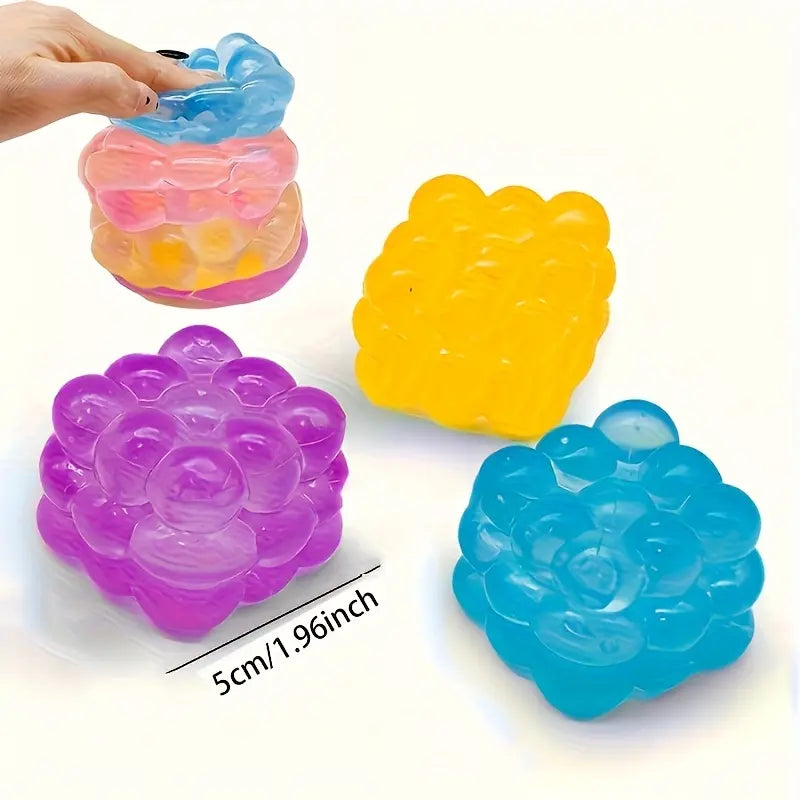 New Round Cube Maltose Squishy Stress Relief Toy | Easter Gift & Easter Basket Stuffer for Kids & Adults