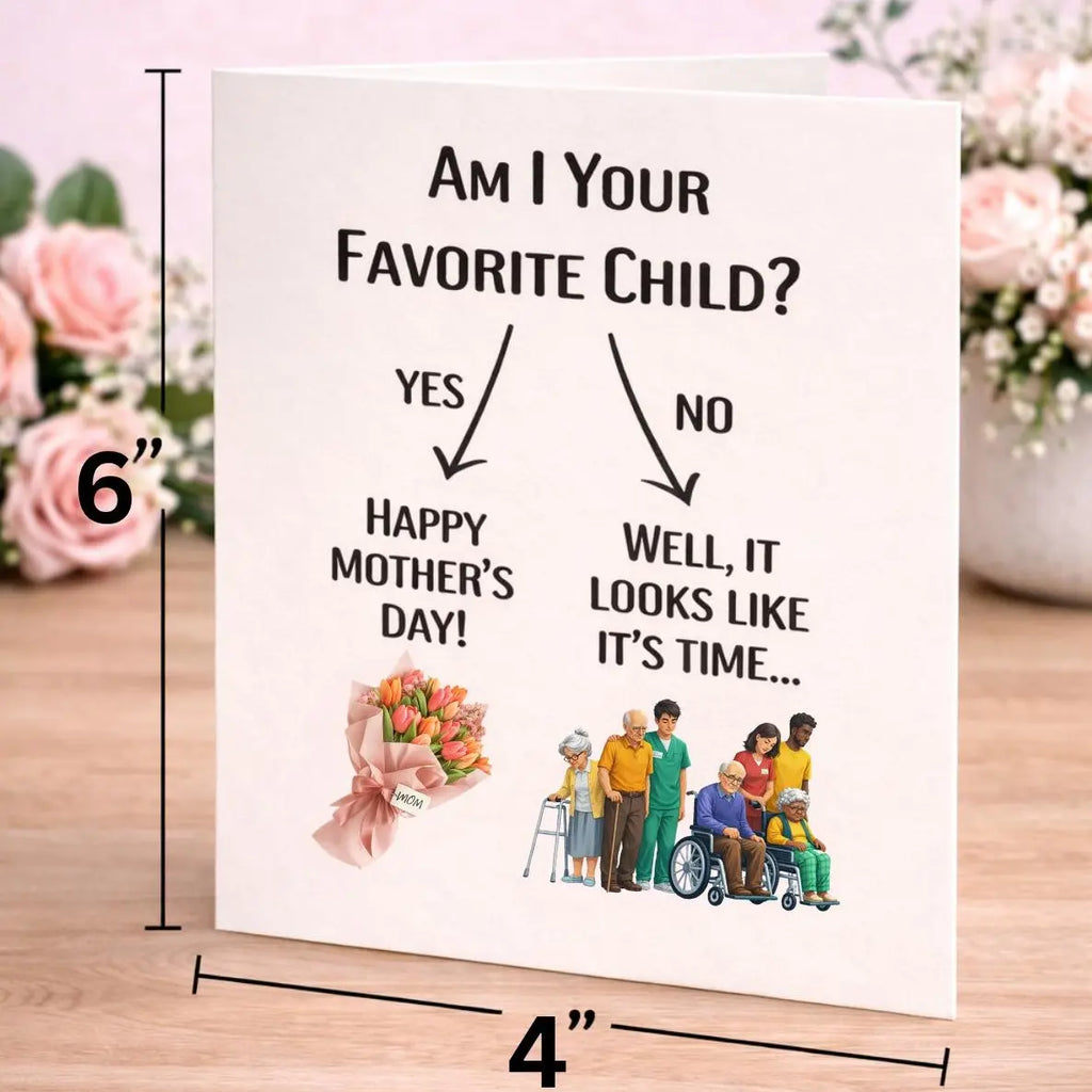 Funny Mother's Day Card | Sarcastic Gag Gift for Mom (Blank Inside)