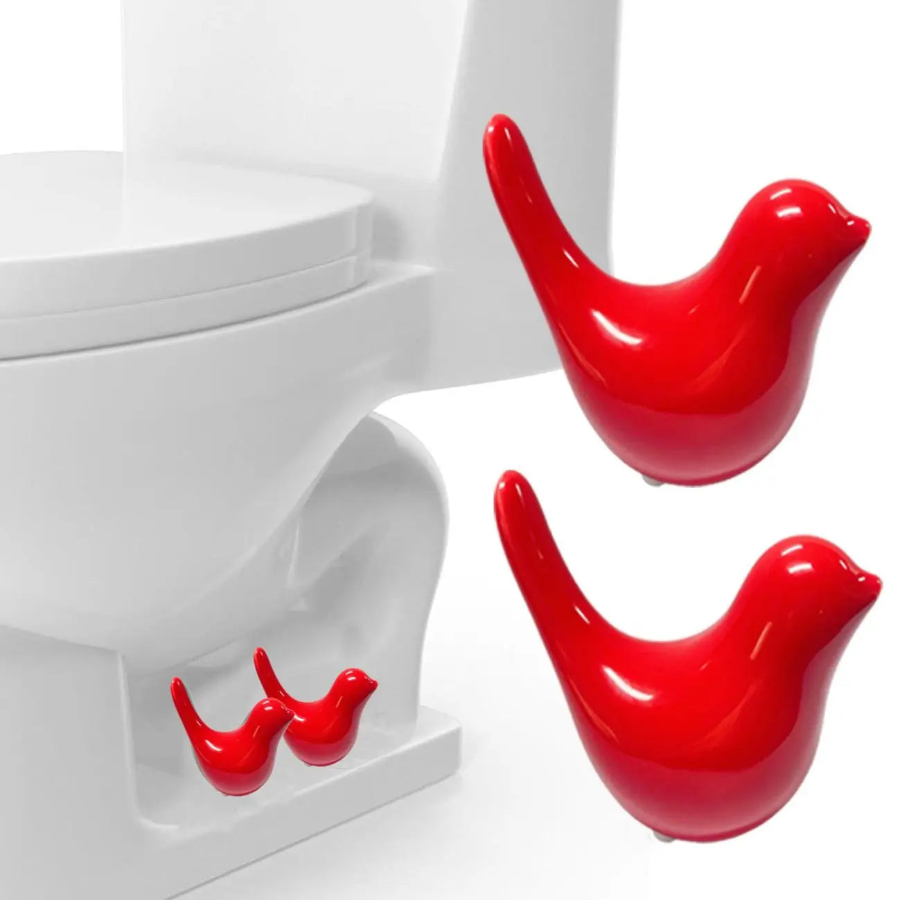 2-Pack Decorative Ceramic Bird Toilet Bolt Covers, Cute Screw Caps