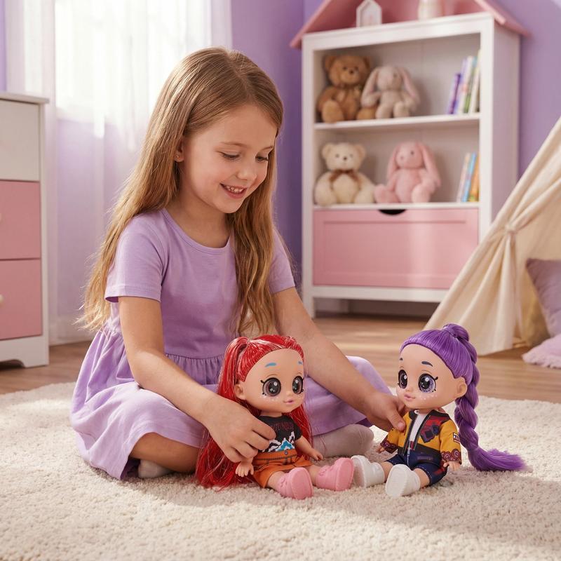 Kpop Anime Action Figure Dolls, Rumi Mira Zoey Idol Group Toys, 5D Shiny Eyes, Musical Jointed, Fan Collection & Kids Gift, 7/10/13 Inch