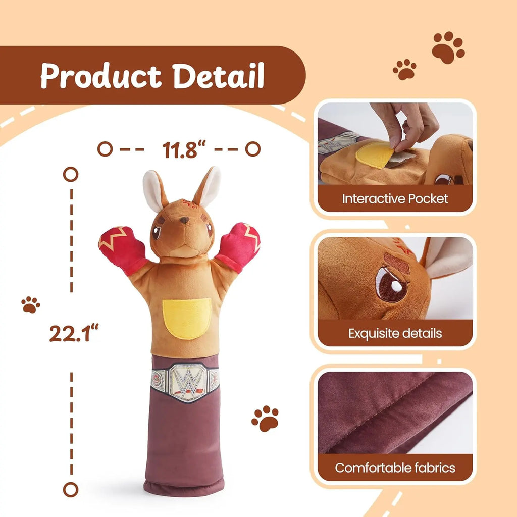 PURETOY 22" Kangaroo Catnip Wrestling Toy