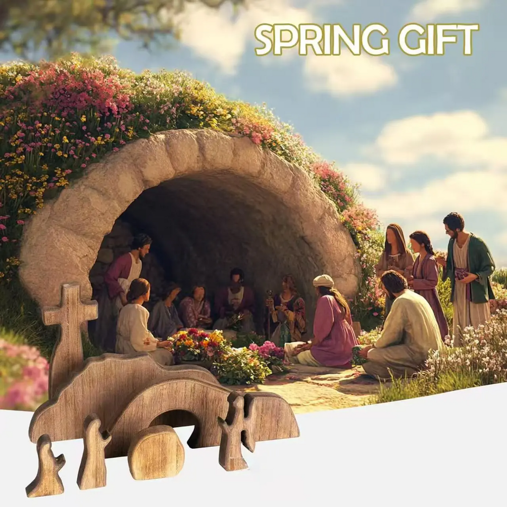 Easter Resurrection Scene Wooden Decor Set