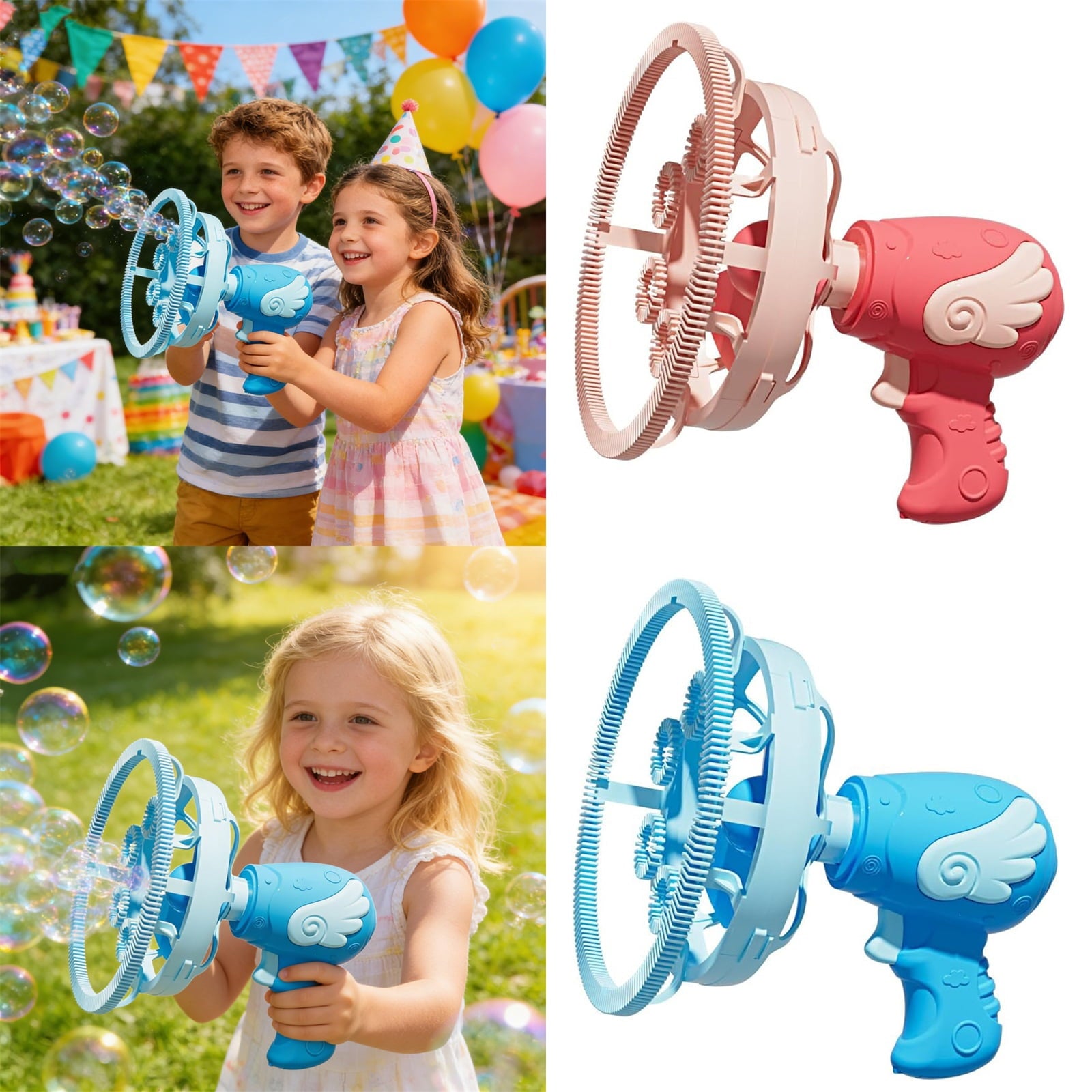 Bubble Gun, Automatic Bubble Machine with Double Bubble Effect, 1000+ Bubbles Per Minute, Ideal for Birthday Christmas Holiday Party & Daily Outdoor Use