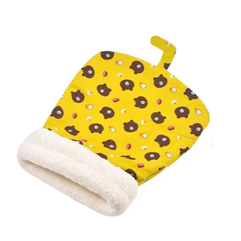 Cozy Convertible Pet Cave Sleeping Bag for Cats, Small Dogs & Rabbits – Plush Indoor Bed