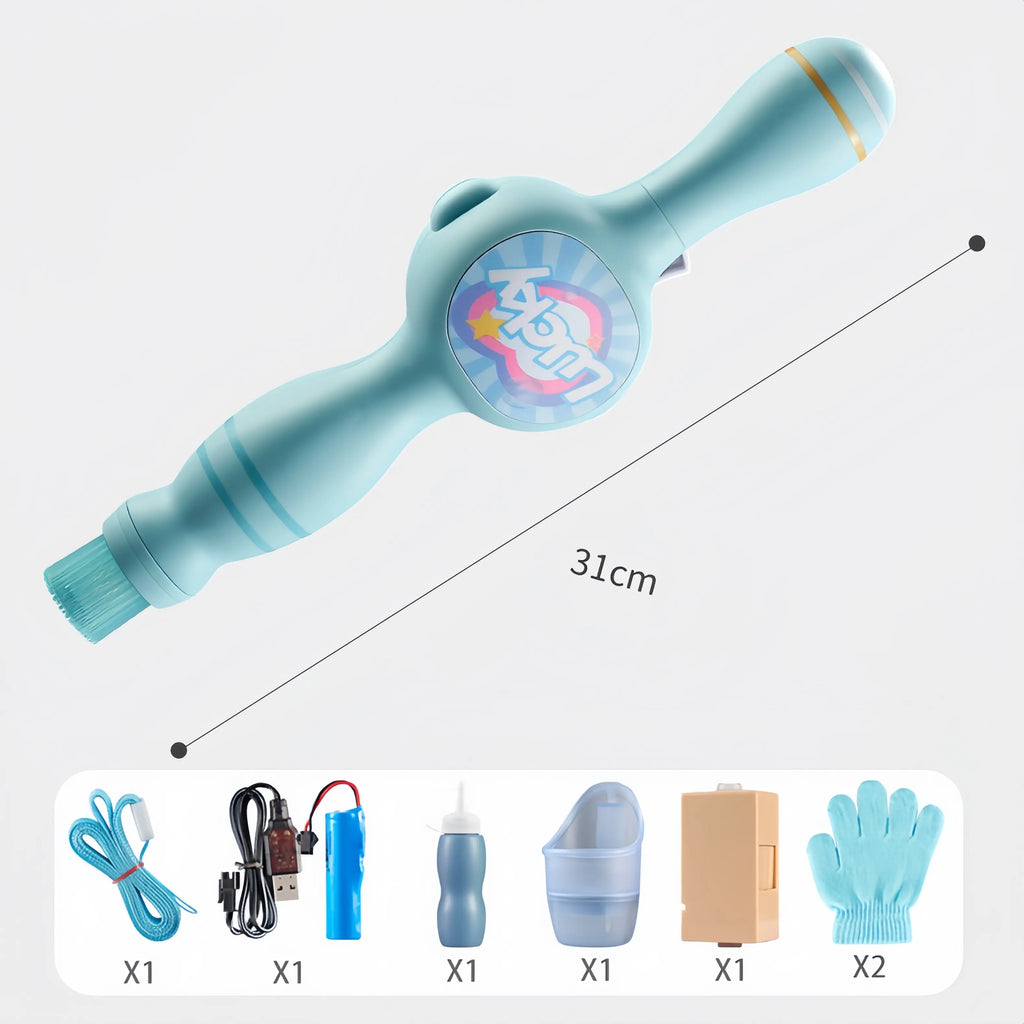 Mist Bubble Machine for Kids – Elastic Bubble Fog Wand, Smoke Bubble Sword, Interactive STEM Toy with Lights & Music, Parent-Child Fun, Outdoor Summer Play, Birthday Gift for Boys & Girls