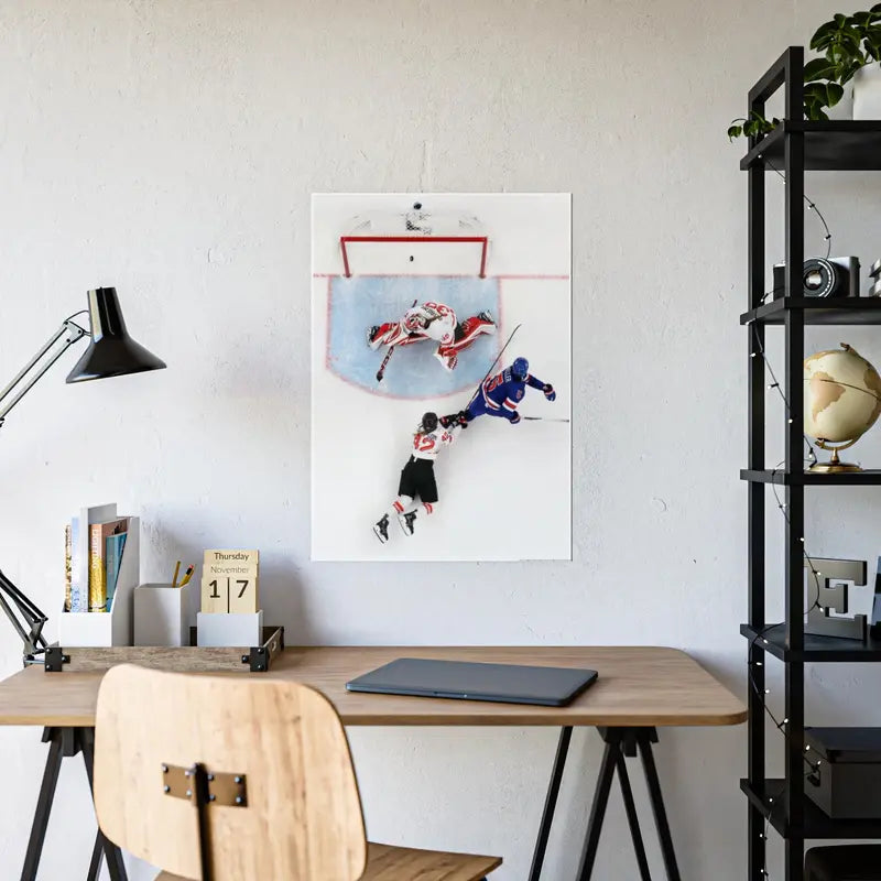 Team USA Hockey Gold Poster – Down But Never Out, Gift Idea