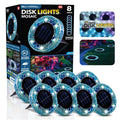 Solar Outdoor Mosaic Disk Lights, Waterproof Decorative Pathway LED Light, Auto On/Off