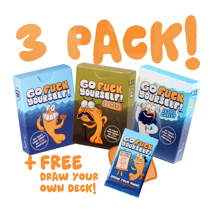Go F*** Yourself Adult Card Game - Hilarious Party Game for 3-10 Players - 52 Cards - Quick Easy Setup - Perfect Stocking Stuffer - Made Out of Spite
