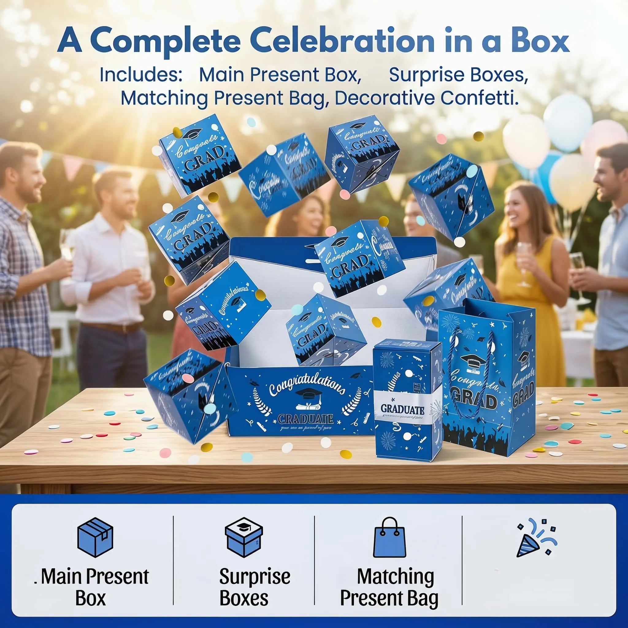 2026 Graduation & All-Occasion Creative Pop-Up Explosion Gift Box - Folding Bounce Red Envelope for Birthdays, Anniversaries & Proposals