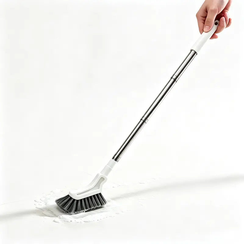 Adjustable Length Stainless Steel Telescopic Long Handle Crevice Cleaning Brush, Narrow Gap Cleaner for Bathroom, Hard-to-Reach Spaces