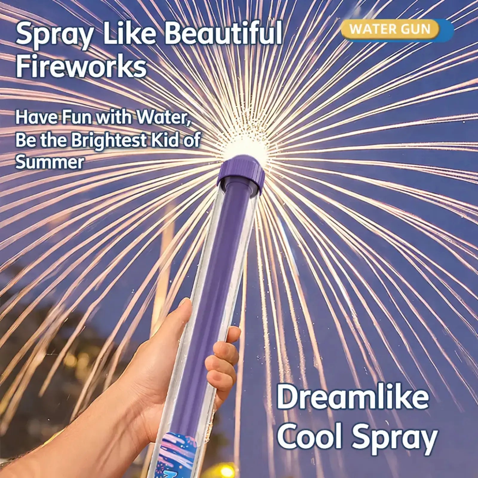 "Firework" Spray Water Gun | Multi-Hole Squirt Blaster for Pool Parties