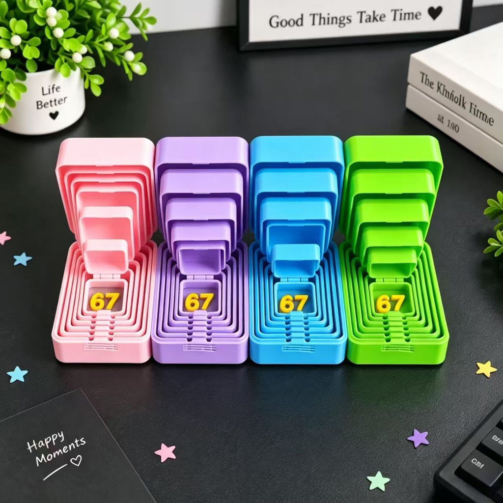 6-Layer Nested Prank Gift Box with 67 –Never-Ending Surprise Box – 3D Printed Nested Gift Box Prank Toy