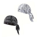 Paisley Cooling Headscarf Cap Set, Motorcycle Pirate Head Wrap Safety Helmet Liner, Elastic Fit Hand Washable Multifunctional Outdoor Headwear for Athletes & Outdoor Enthusiasts