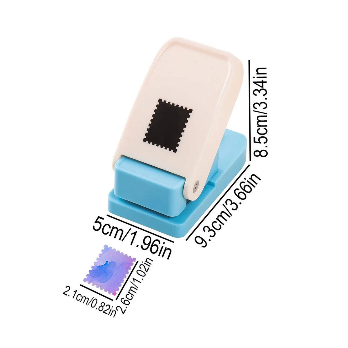 Stamp Punch, 1X0.8inch Postage Stamp Puncher for journaling