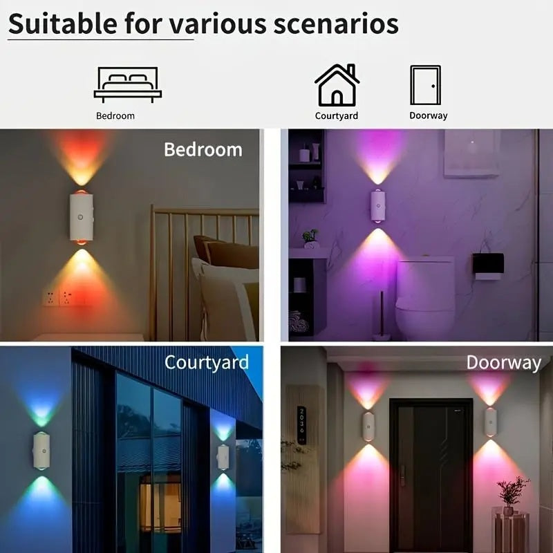 4/2/1-Pack Smart Motion Sensor Night Lights - RGB Color Lights with 2 Modes! 1500mAh USB Charging & Magnetic Step Lights for Stairs, Hallway, Wardrobe - Dimmable Mood Bedside Lighting | Holiday Gifts for Family, Couples, Kids(Christmas, Valentine's Day)