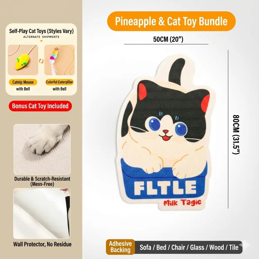 SmartWell Self-Adhesive Cat Scratcher Mat, 5D Woven Wall & Furniture Protector