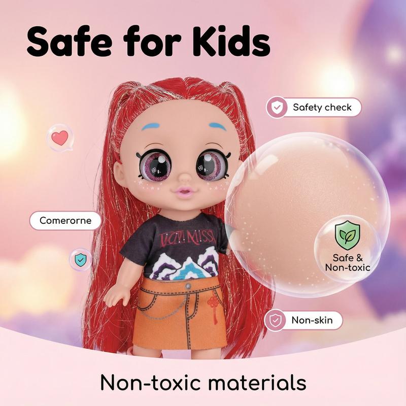 Kpop Anime Action Figure Dolls, Rumi Mira Zoey Idol Group Toys, 5D Shiny Eyes, Musical Jointed, Fan Collection & Kids Gift, 7/10/13 Inch