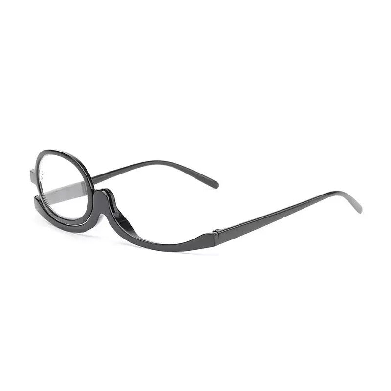 Makeup Reading Glasses with Rotating Single Lens for Precise Eye Makeup, Multiple Strengths +1.00 to +4.00