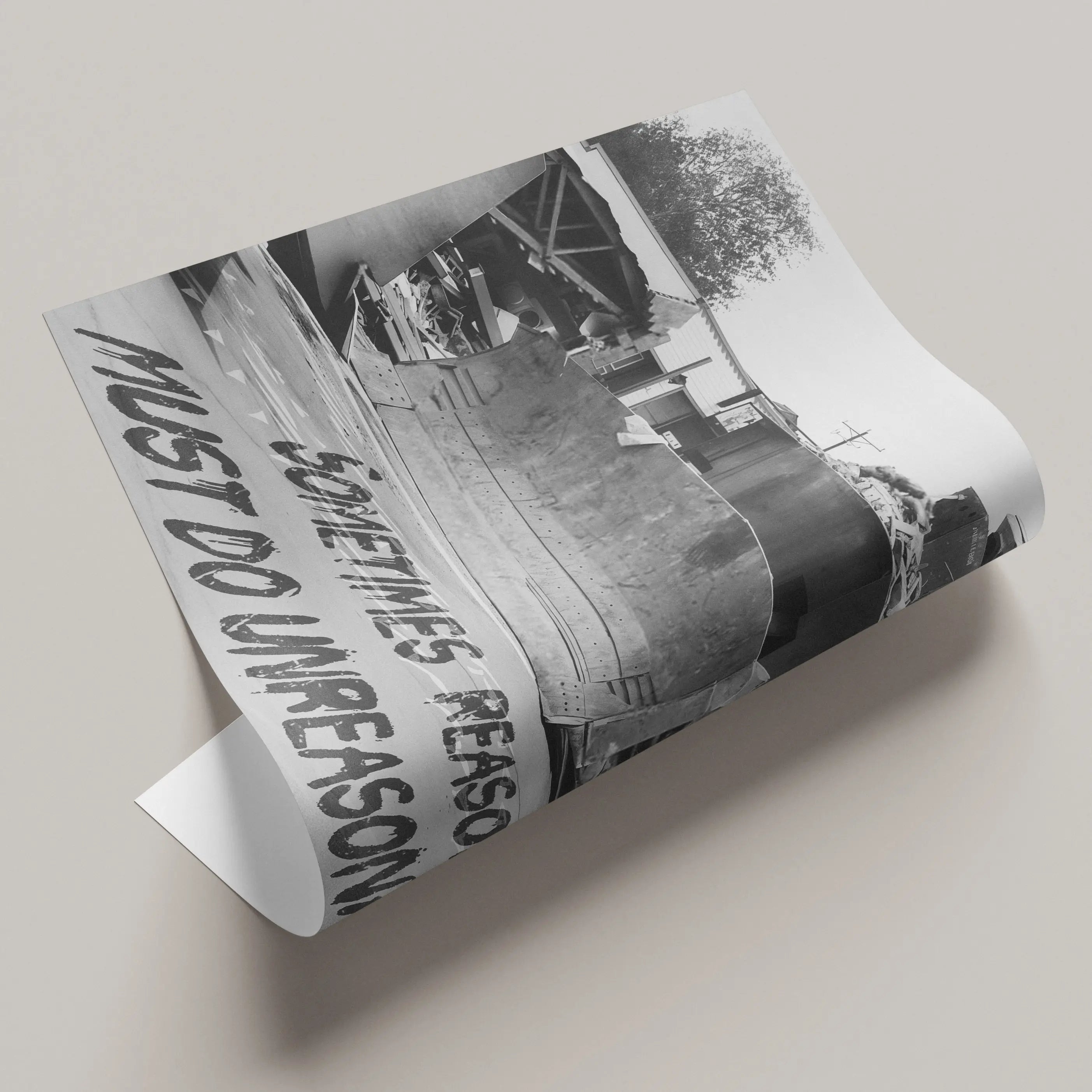 [NO FRAME] Heemeyer Demolition Inc Poster, Vintage Graphic Marvin Heemeyer Wall Art, Heavy Equipment Print, Gift For Him, MADE IN USA