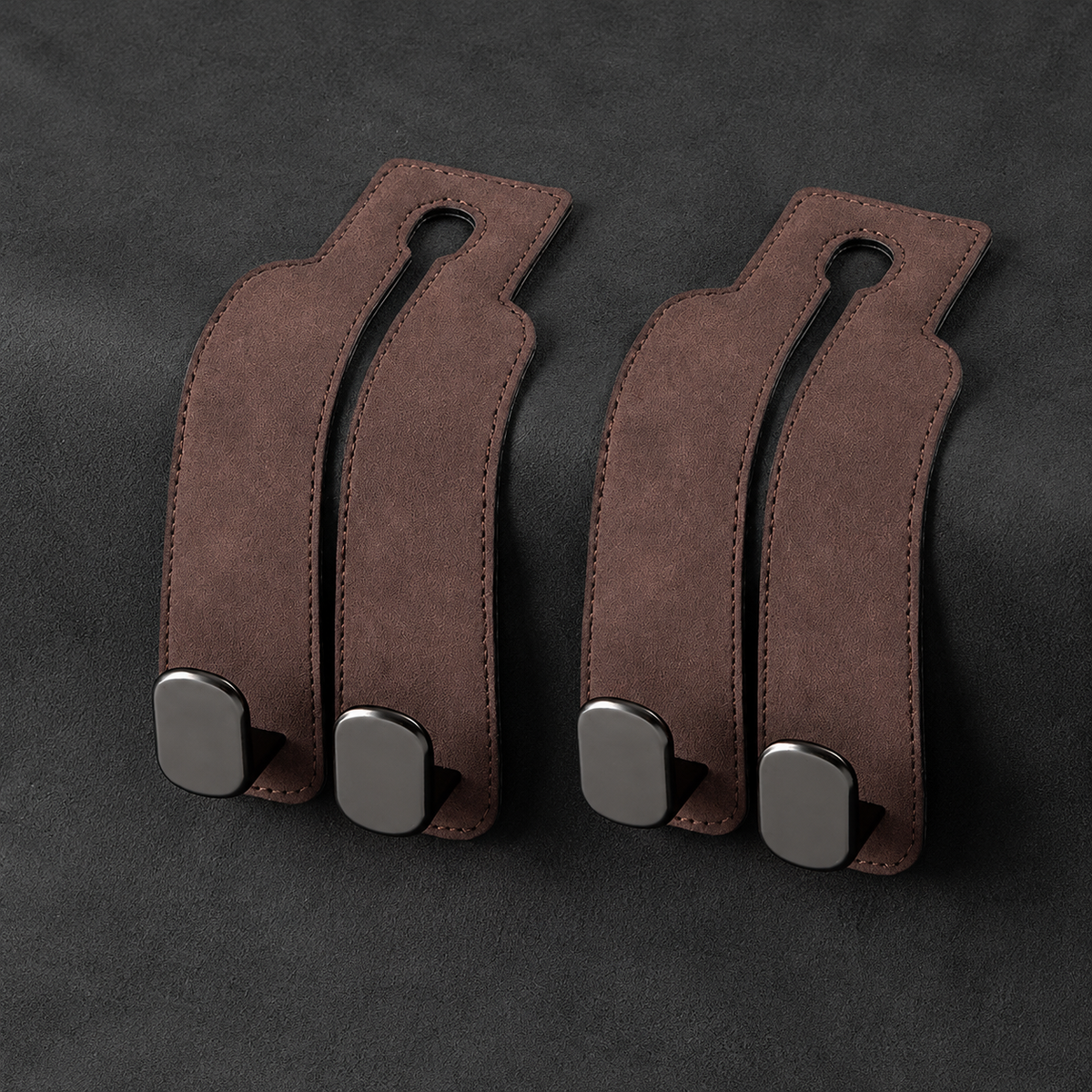 2-Pack Car Headrest Hooks, Heavy-Duty Car Seat Organizer Hooks for Purses, Handbags, Groceries & Backpacks